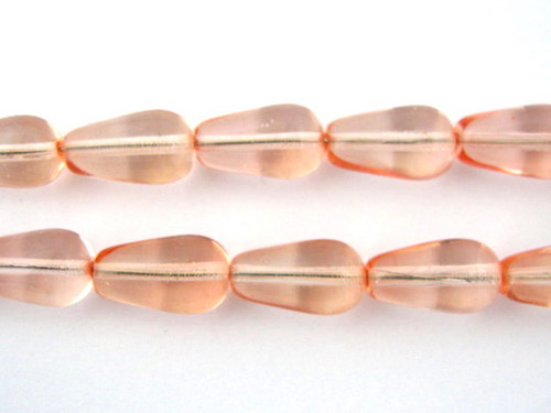 0300567/Kapička bledě lososová, 13x7 mm, 10 ks