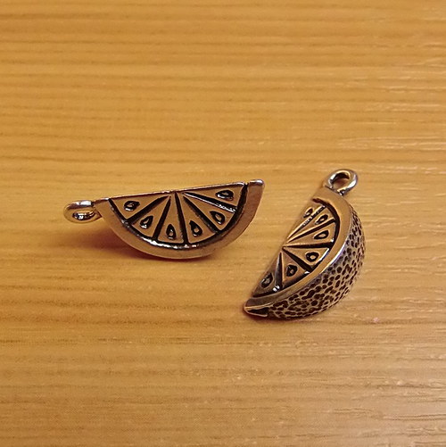 Meloun - stříbro - 19 x 8mm