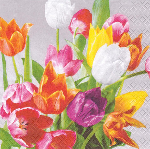 Ubrousek - tulipány (2 ks - AKCE)