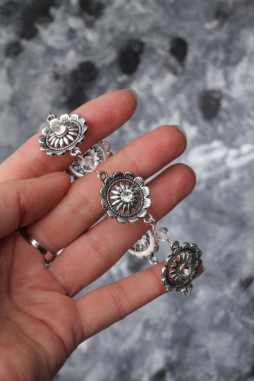 Clear - Flower in silver - náramek* — foto 1