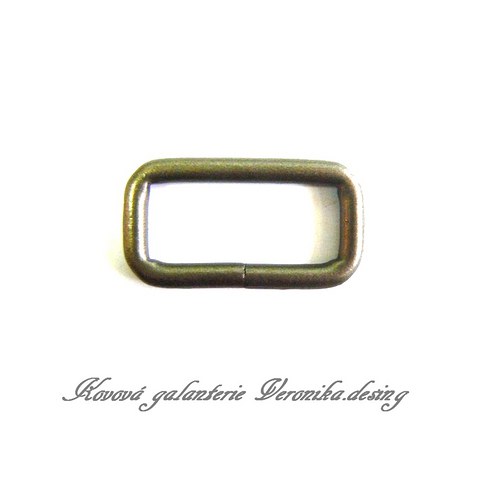 Galanterní vsuvka 20 mm staromosaz nízká