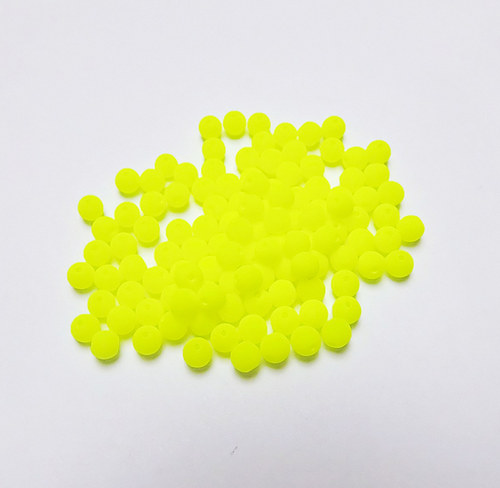 Neonové kuličky 4mm - žluté