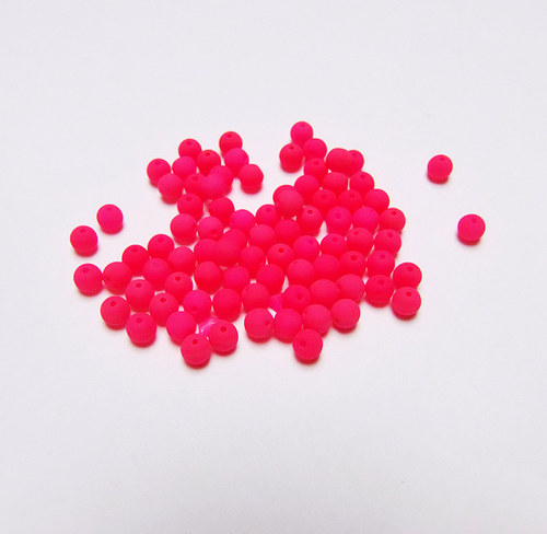 Neonové kuličky 4mm - růžové