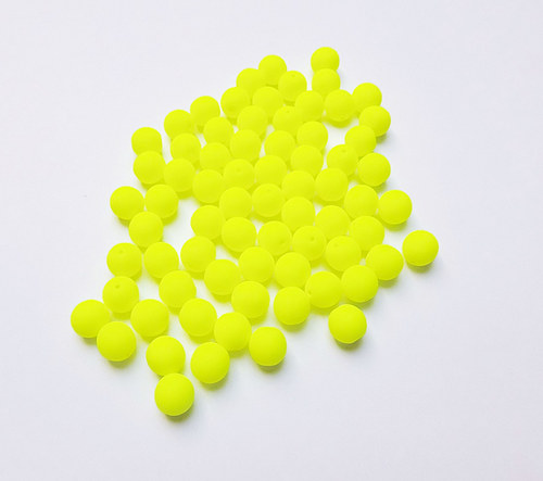 Neonové kuličky 8mm - žluté