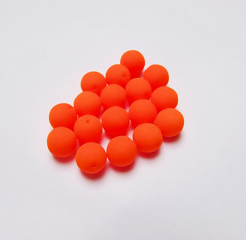 Neonové kuličky 10mm - oranžové