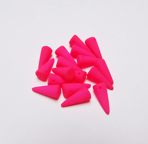 Neonové spiky 6 x 14mm - růžové