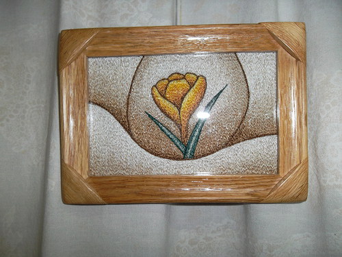 Vyšívaný obrázek - Šafrán