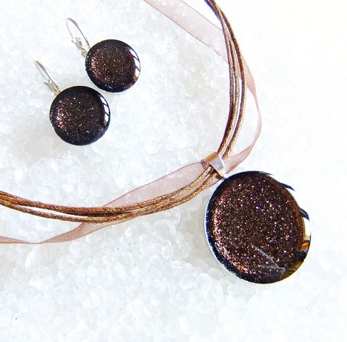 Sparkle SADA kulatá *TMAVĚ HNĚDÁ* — foto 1
