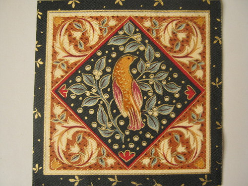 Ptáčci IV - panel látky 9 x 9 cm — foto 1