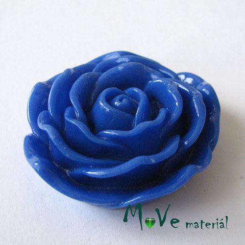 Kabošon lesklý K3 - resin - 1ks, modrý — foto 1