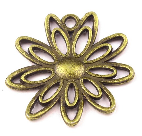 Přívěsek kytka 20 mm - 2ks