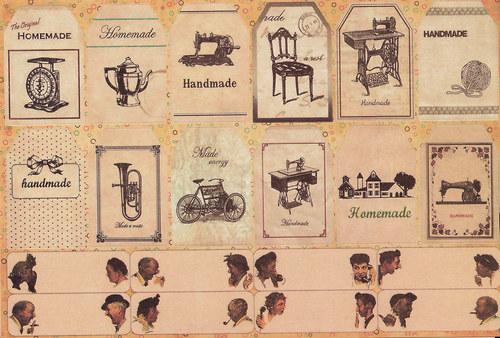 Vintage samolepící arch — foto 1