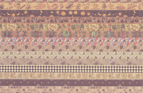 Vintage samolepící arch-proužky — foto 1