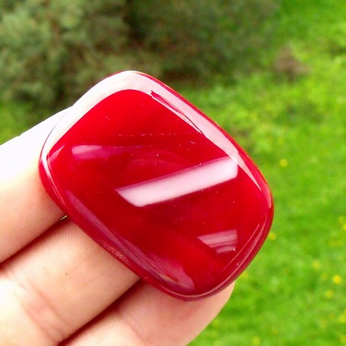 Skleněný kabošon — foto 1