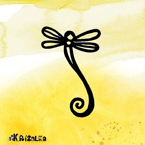Vážka - razítko 4,5 x 6,5 cm — foto 1