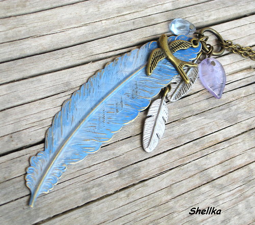 Náhrdelník ,,BLUE FEATHER,, — foto 1