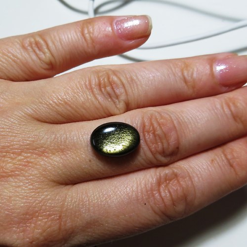 Zlatý obsidián 14x10mm — foto 1