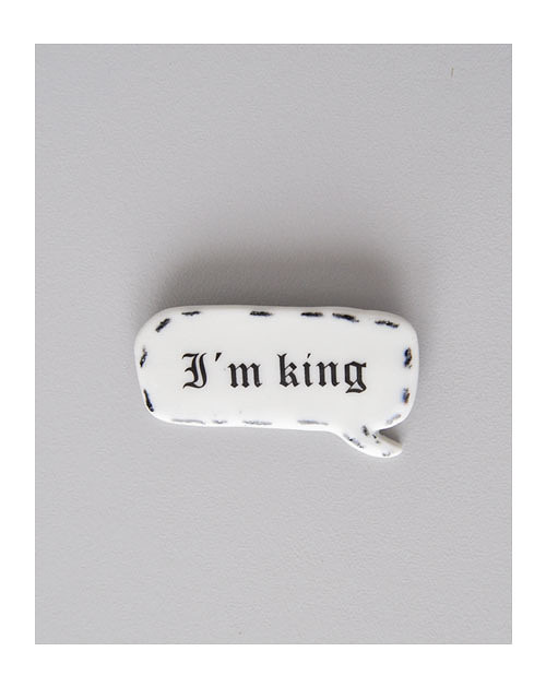 Porcelánová brož _new "I'm king".) — foto 1