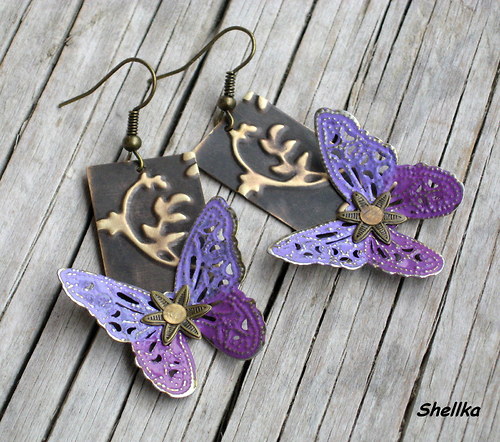 Náušnice,,BUTTERFLY WINGS,, — foto 1
