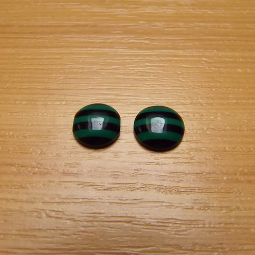 Resinové kabošony - kolečka - 8mm - 2 kusy
