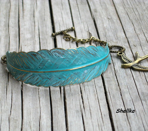 Náramek ,,TURQUOISE FEATHER,, — foto 1