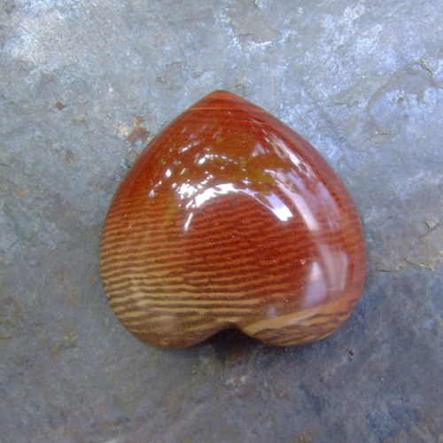 Jaspis zebra, srdce -kabošon č .983 — foto 1