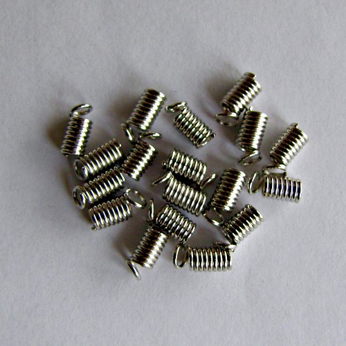 Koncovka na kůži - pružinka 3x6mm - 10 ks