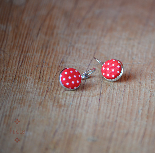 Red dots...buttonkové naušničky — foto 1