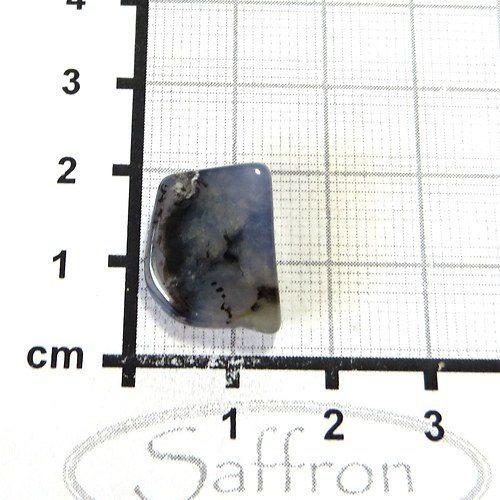 Modrý chalcedon s černými dendrity č.06 — foto 1