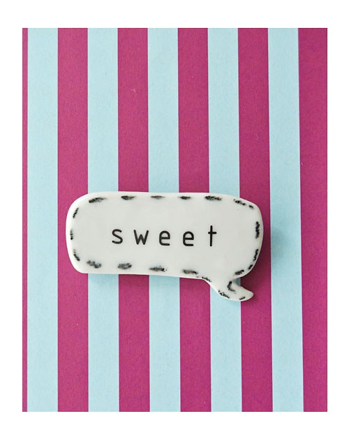Porcelánová brož "sweet".) — foto 1