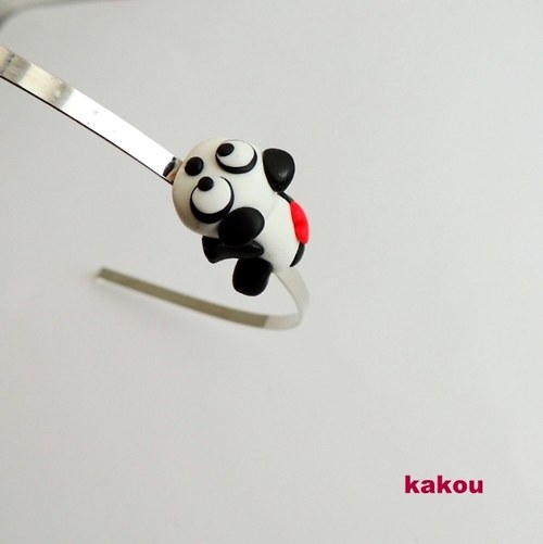 Čelenka do vlasů - panda — foto 1