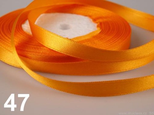Saténová stuha - Sun Orange - 1m