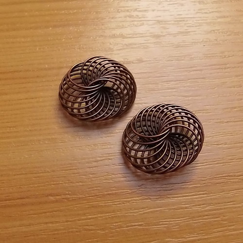 Drátěný korálek - 22 x 8,5mm - 1 kus