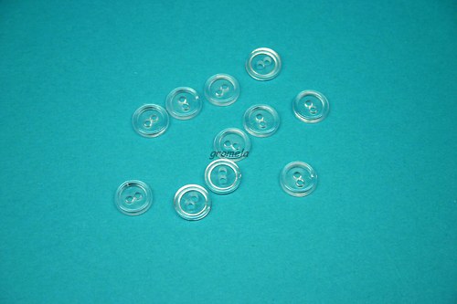 Knoflík košilový transparentní 11 mm (10 ks)
