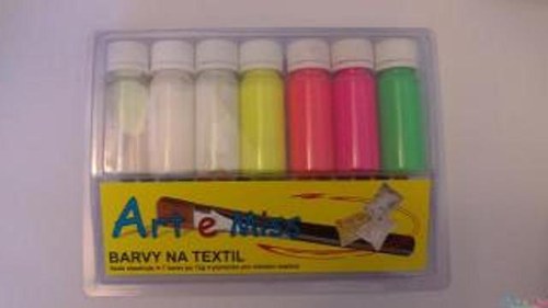 Sada barev na světlý textil neon