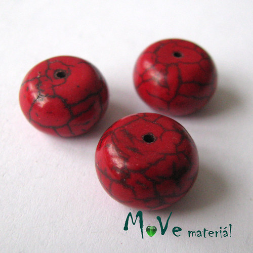 Korálky howlit disk 14x9mm, 3ks — foto 1