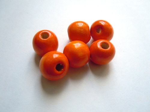 Oranžové korálky 14mm — foto 1