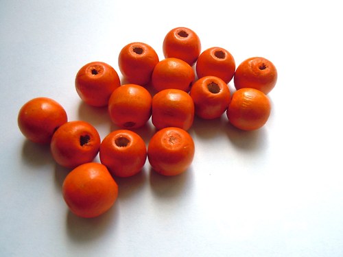 Oranžové korálky 16mm — foto 1