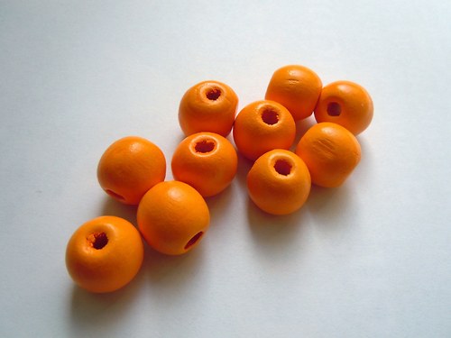 Oranžové korálky 15mm — foto 1