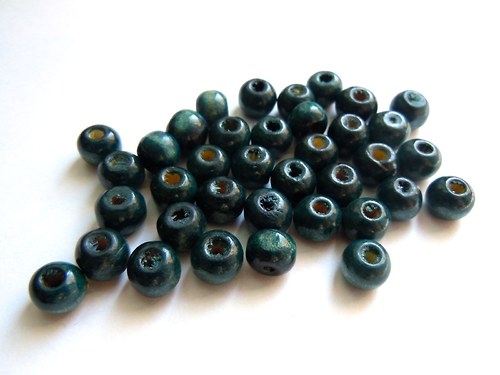 Tmavě modré korálky 9mm — foto 1