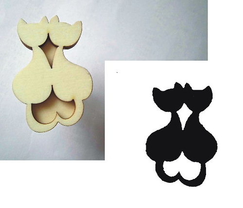 Razítko překližka kočky-v.5,5x3,7cm