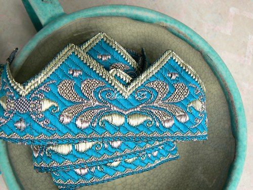 Stuha "Khalisi" tyrkys — foto 1