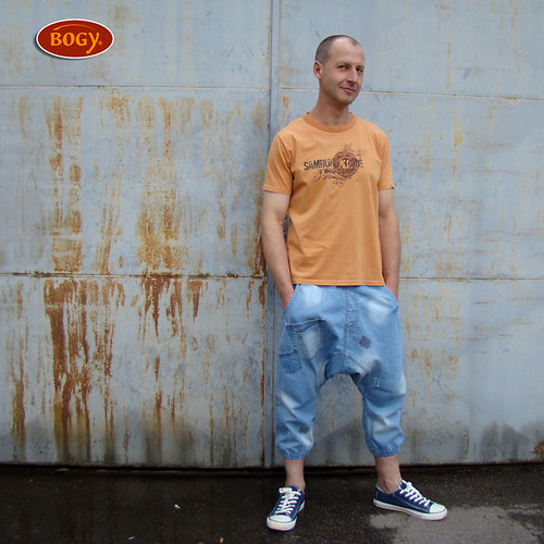 Unisex 7/8 rifle, turecké bermudy do gumy - 40/42 — foto 1