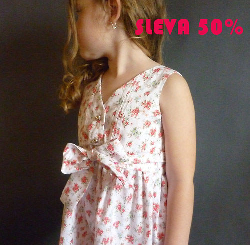 Dívčí šaty s mašlí SLEVA 50% — foto 1