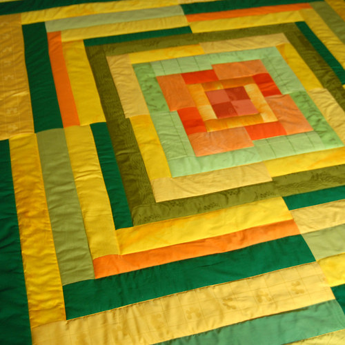 Geometrie v jarních barvách, přehoz, deka ... — foto 1
