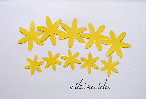 Kytičky - papírové výřezy