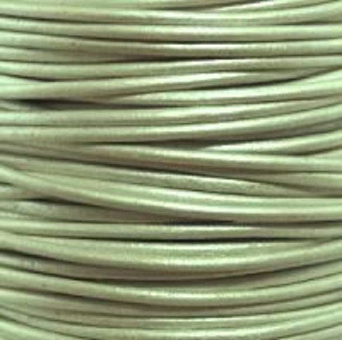 Indická kulatá kůže metalická perleťová 1,5 mm