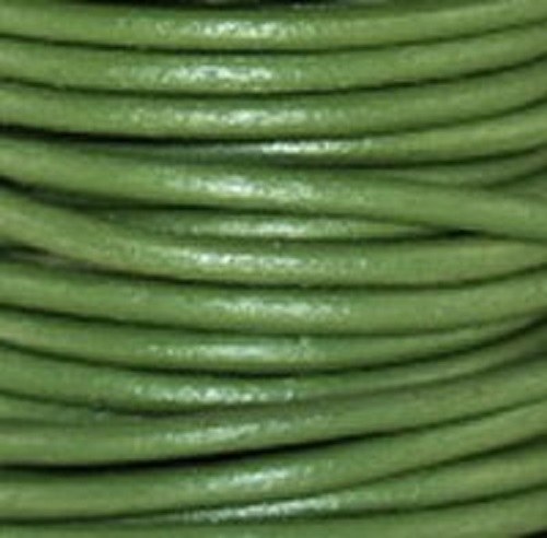 Indická kuatá kůže metalická zelená 1 mm