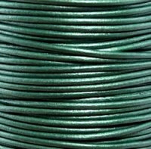 Indická kul. kůže metalická tmavě zelená 1 mm