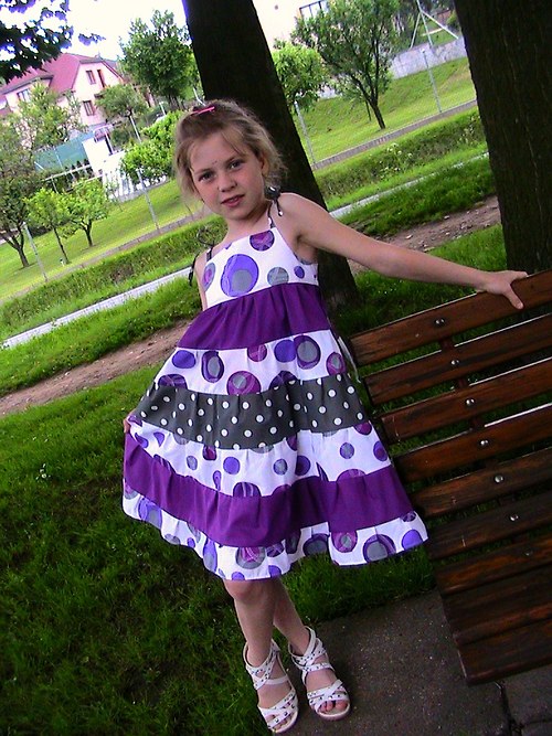 Šaty - Fialové Bubliny — foto 1